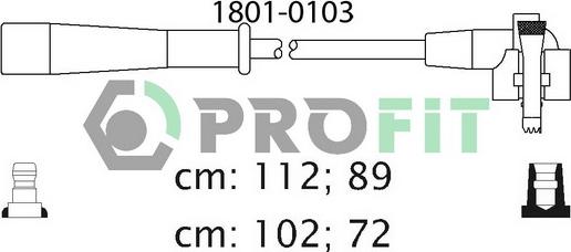 Profit 1801-0103 - Комплект проводів запалювання avtolavka.club