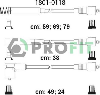 Profit 1801-0118 - Комплект проводів запалювання avtolavka.club