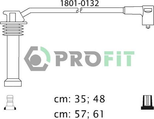 Profit 1801-0132 - Комплект проводів запалювання avtolavka.club
