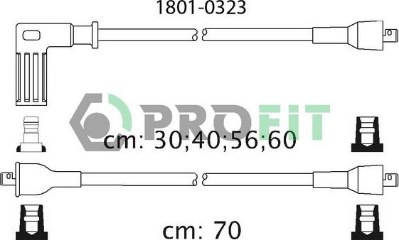 Profit 1801-0323 - Комплект проводів запалювання avtolavka.club