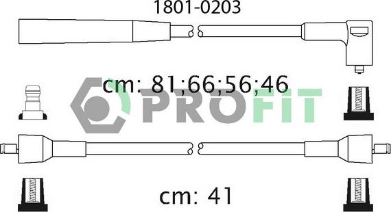 Profit 1801-0203 - Комплект проводів запалювання avtolavka.club