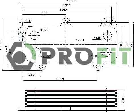 Profit 1745-0070 - Масляний радіатор, рухове масло avtolavka.club