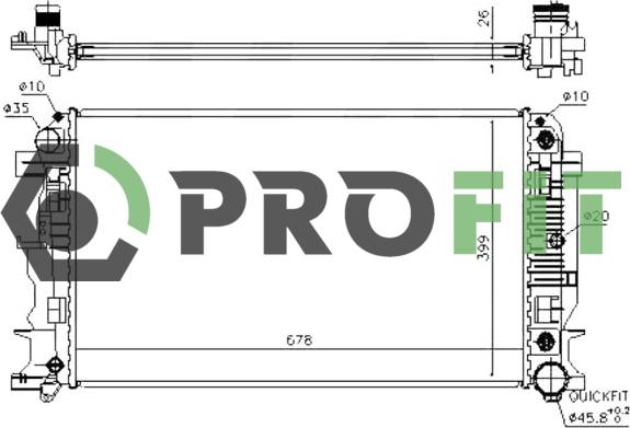 Profit 1740-0306 - Радіатор, охолодження двигуна avtolavka.club