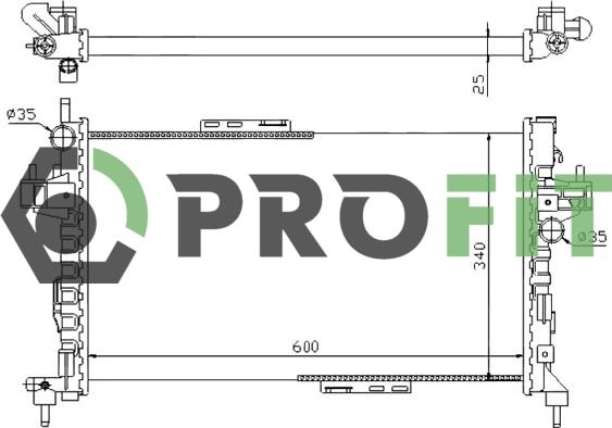 Profit 1740-0378 - Радіатор, охолодження двигуна avtolavka.club