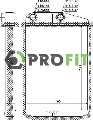 Profit 1760-0090 - Теплообмінник, опалення салону avtolavka.club