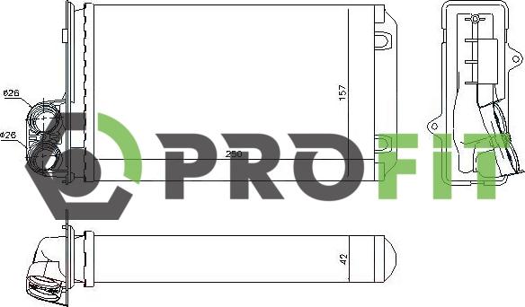 Profit 1760-0091 - Теплообмінник, опалення салону avtolavka.club