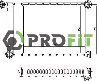 Profit 1760-0093 - Теплообмінник, опалення салону avtolavka.club