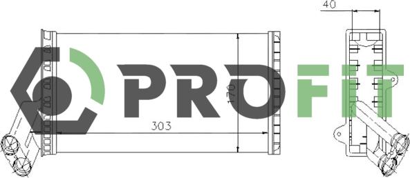 Profit 1760-0081 - Теплообмінник, опалення салону avtolavka.club