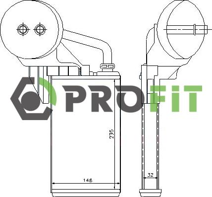 Profit 1760-0381 - Теплообмінник, опалення салону avtolavka.club