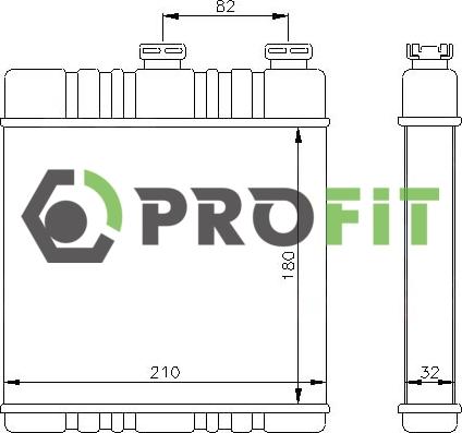 Profit 1760-0382 - Теплообмінник, опалення салону avtolavka.club