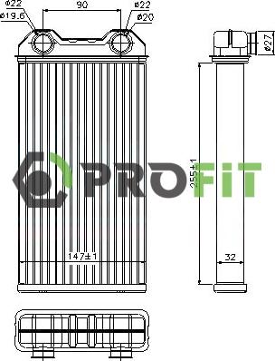 Profit 1760-0376 - Теплообмінник, опалення салону avtolavka.club