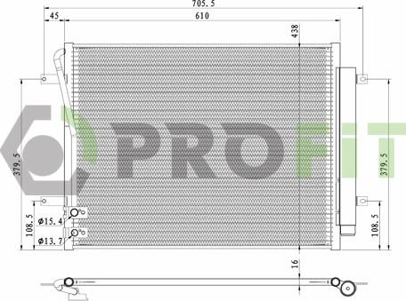 Profit 1770-0007 - Конденсатор, кондиціонер avtolavka.club