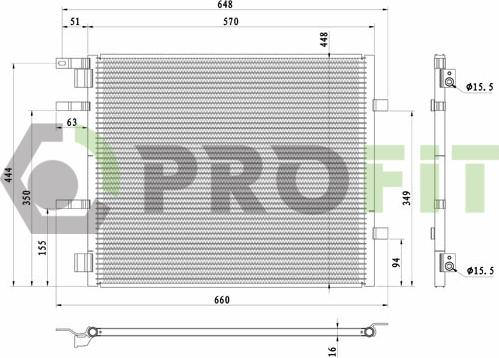 Profit 1770-0383 - Конденсатор, кондиціонер avtolavka.club