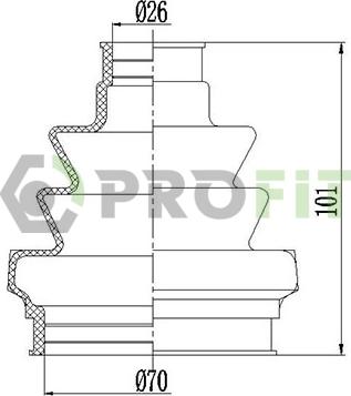 Profit 2810-0021 XLB - Пильник, приводний вал avtolavka.club