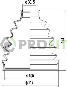 Profit 2710-0057 XLB - Пильник, приводний вал avtolavka.club