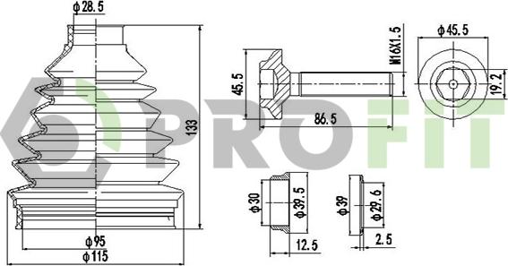 Profit 2710-0031 XLB - Пильник, приводний вал avtolavka.club