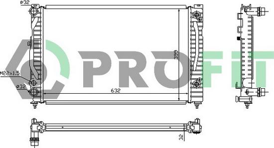 Profit PR 9539A1 - Радіатор, охолодження двигуна avtolavka.club