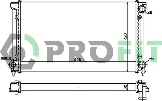 Profit PR 9537A4 - Радіатор, охолодження двигуна avtolavka.club