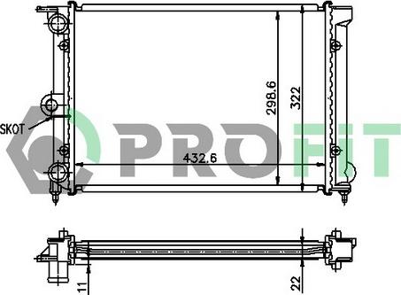 Profit PR 9521A4 - Радіатор, охолодження двигуна avtolavka.club