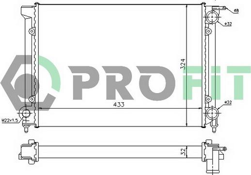 Profit PR 9521A2 - Радіатор, охолодження двигуна avtolavka.club