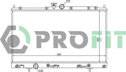 Profit PR 4010A1 - Радіатор, охолодження двигуна avtolavka.club