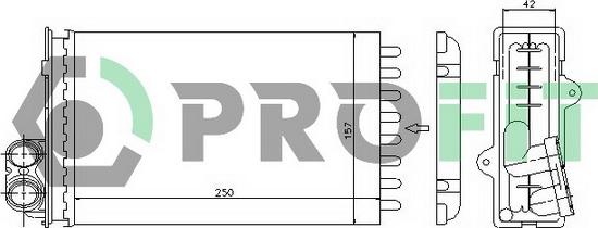 Profit PR 5538N1 - Теплообмінник, опалення салону avtolavka.club