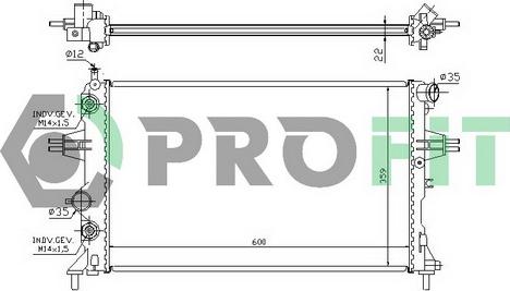 Profit PR 5054A1 - Радіатор, охолодження двигуна avtolavka.club