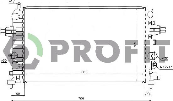 Profit PR 5055A1 - Радіатор, охолодження двигуна avtolavka.club