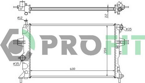 Profit PR 5053A1 - Радіатор, охолодження двигуна avtolavka.club