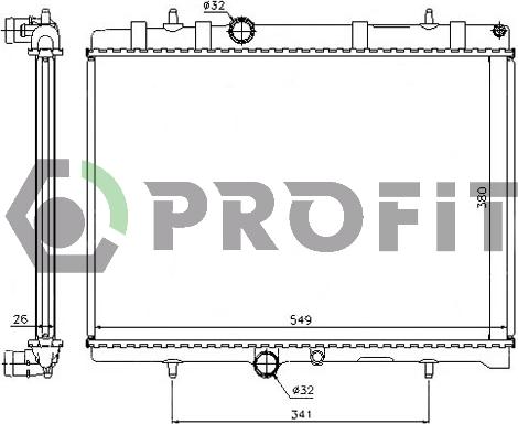 Profit PR 0522A1 - Радіатор, охолодження двигуна avtolavka.club