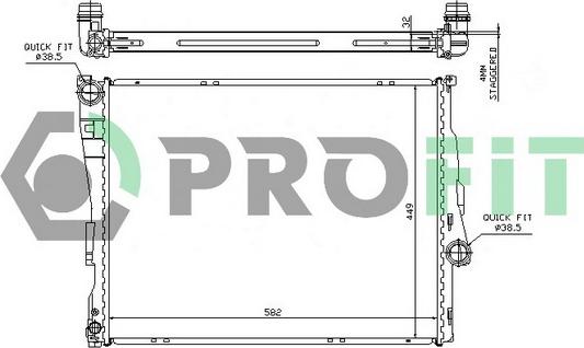 Profit PR 0054A3 - Радіатор, охолодження двигуна avtolavka.club