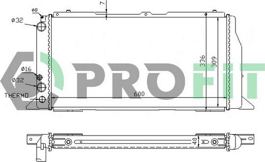 Profit PR 0016A1 - Радіатор, охолодження двигуна avtolavka.club