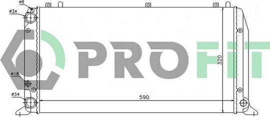 Profit PR 0016A2 - Радіатор, охолодження двигуна avtolavka.club