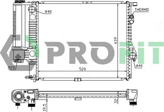 Profit PR 0070A1 - Радіатор, охолодження двигуна avtolavka.club