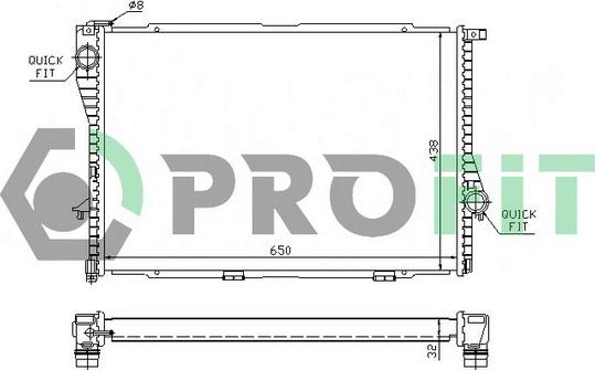 Profit PR 0071A1 - Радіатор, охолодження двигуна avtolavka.club