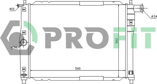 Profit PR 1106A2 - Радіатор, охолодження двигуна avtolavka.club