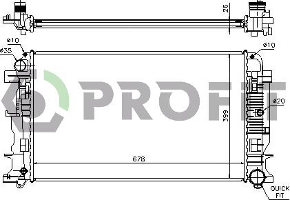 Profit PR 3546A6 - Радіатор, охолодження двигуна avtolavka.club