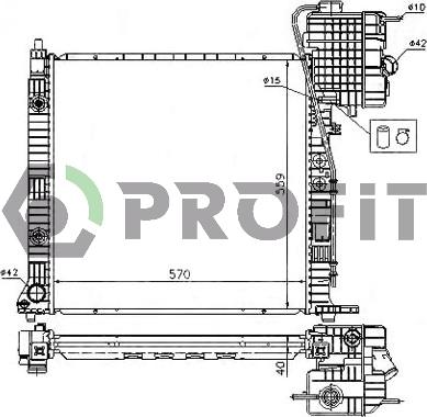 Profit PR 3560A4 - Радіатор, охолодження двигуна avtolavka.club