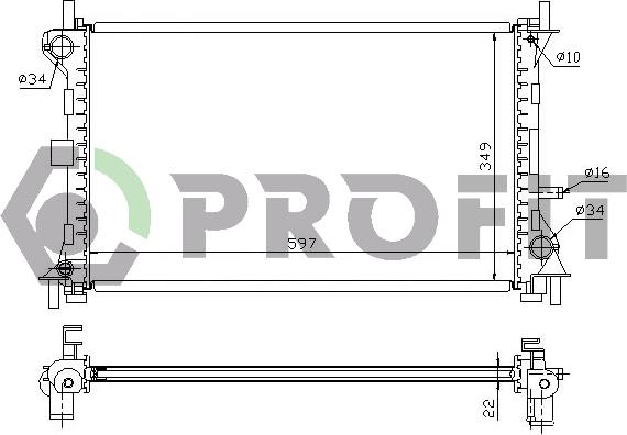 Profit PR 2563A3 - Радіатор, охолодження двигуна avtolavka.club