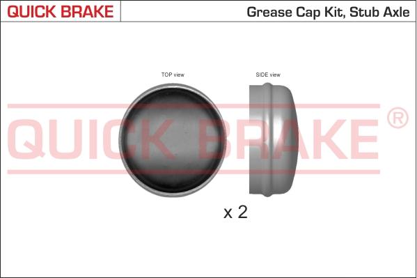 QUICK BRAKE 9821K - Кришка, підшипник маточини колеса avtolavka.club