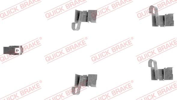 QUICK BRAKE 109-1671-1 - Комплектуючі, колодки дискового гальма avtolavka.club