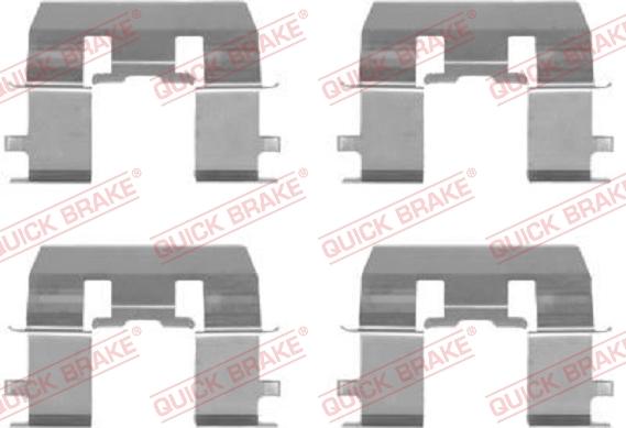 QUICK BRAKE 1091281 - Комплектуючі, колодки дискового гальма avtolavka.club