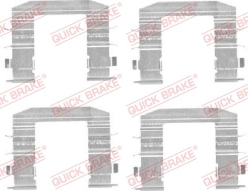 QUICK BRAKE 1091708 - Комплектуючі, колодки дискового гальма avtolavka.club