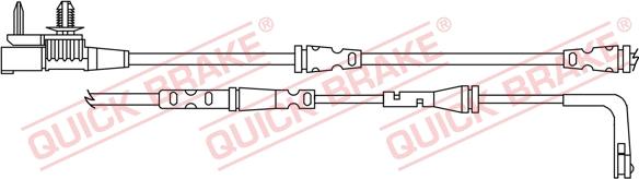 QUICK BRAKE WS 0409 A - Сигналізатор, знос гальмівних колодок avtolavka.club