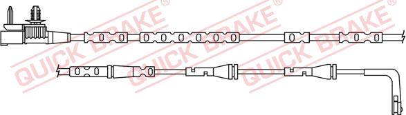 QUICK BRAKE WS 0413 A - Сигналізатор, знос гальмівних колодок avtolavka.club