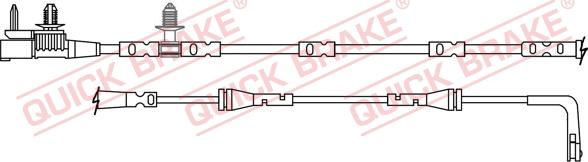 QUICK BRAKE WS 0412 A - Сигналізатор, знос гальмівних колодок avtolavka.club