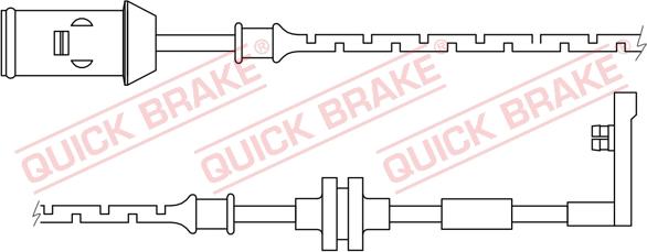 QUICK BRAKE WS 0165 B - Сигналізатор, знос гальмівних колодок avtolavka.club