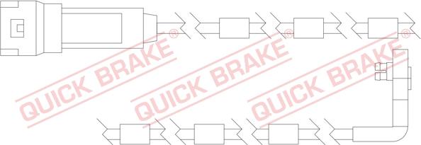 QUICK BRAKE WS 0128 B - Сигналізатор, знос гальмівних колодок avtolavka.club