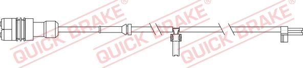 QUICK BRAKE WS 0348 A - Сигналізатор, знос гальмівних колодок avtolavka.club