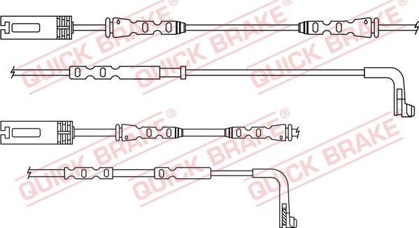 QUICK BRAKE WS 0381 A - Сигналізатор, знос гальмівних колодок avtolavka.club